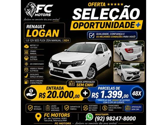 RENAULT LOGAN 1.0 12V SCE FLEX ZEN MANUAL RENAULT LOGAN 1.0 12V SCE FLEX ZEN MANUAL